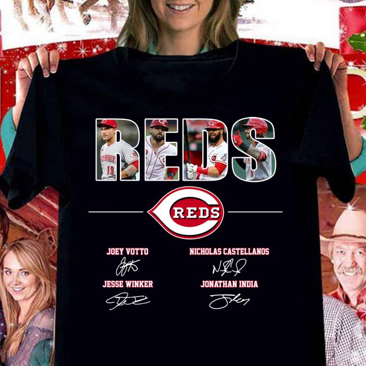 Cincinnati Reds Signatures t-shirt woman shirt