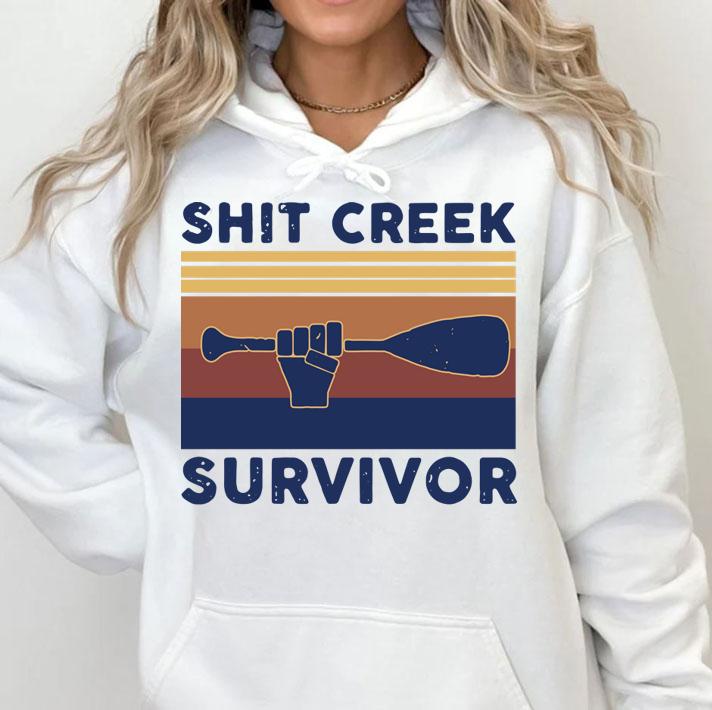 Shit Creek Survivor Vintage Retro t-shirt hoodie