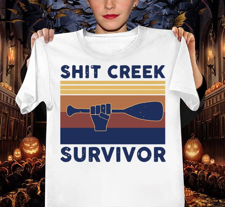 Shit Creek Survivor Vintage Retro t-shirt woman shirt