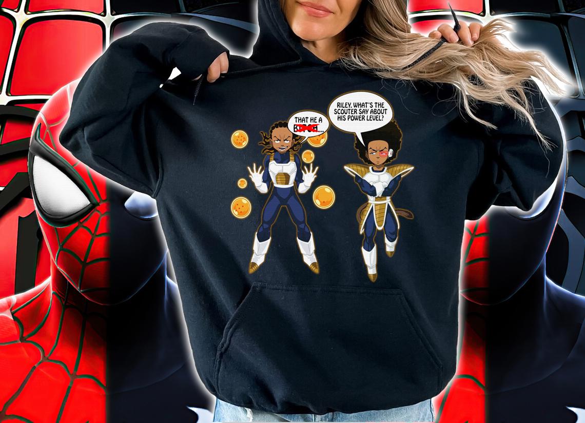 Boondocks mashup Vegeta Dragon Ball Z That he a bitch t-shirt hoodie