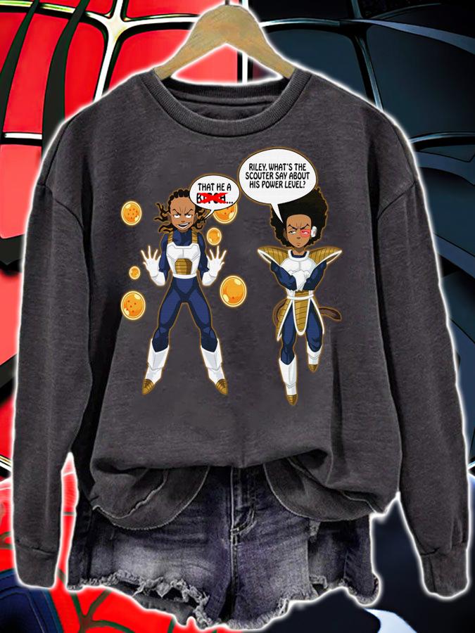 Boondocks mashup Vegeta Dragon Ball Z That he a bitch t-shirt sweatshirt