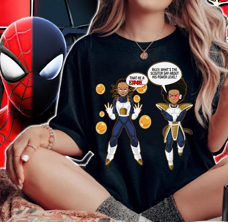 Boondocks mashup Vegeta Dragon Ball Z That he a bitch t-shirt woman shirt