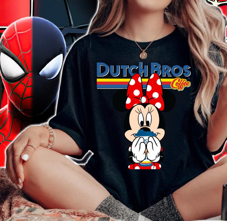 Minnie Mouse drinking Dutch Bros Coffee t-shirt woman shirt