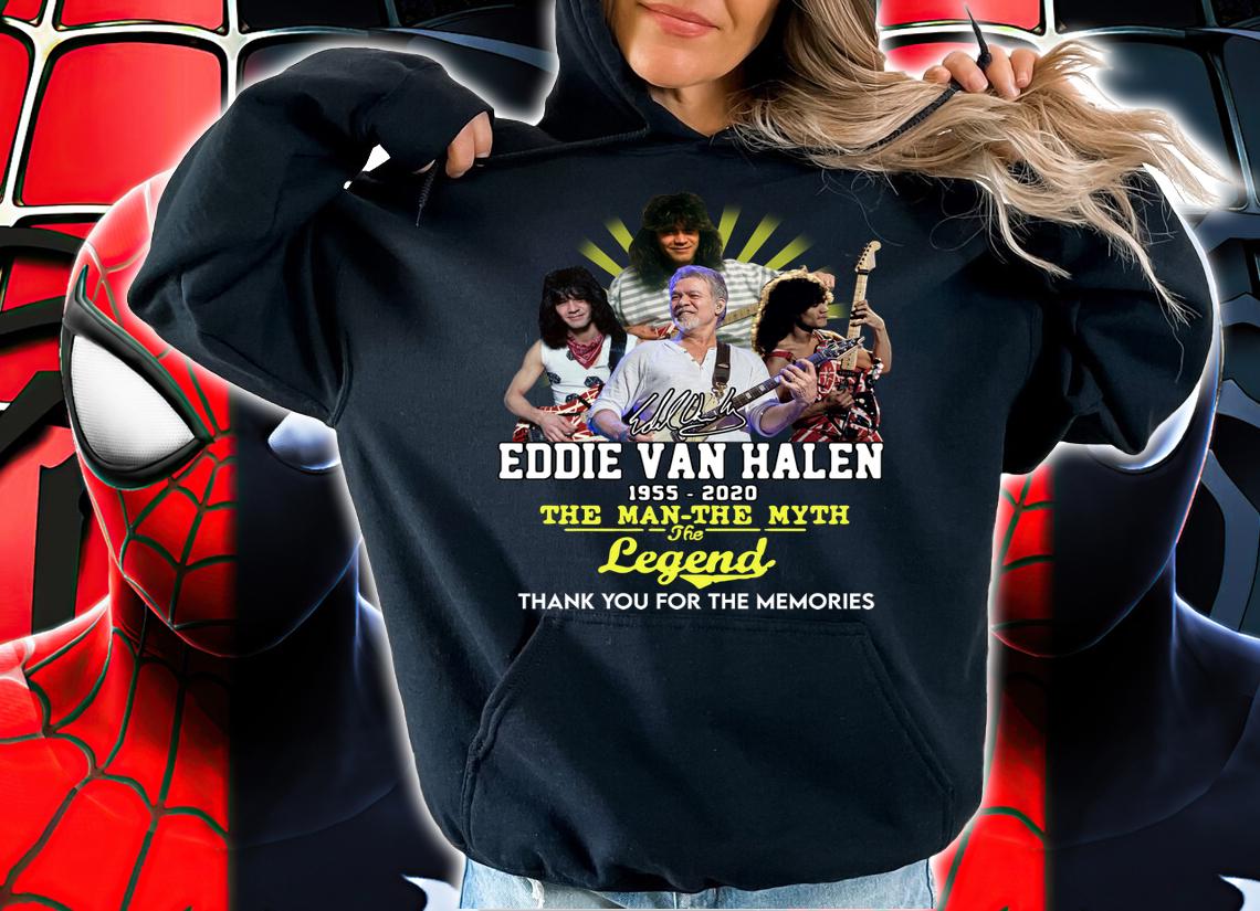Eddie Van Halen 1955 2020 the man the myth the legend thank you for the memories t-shirt hoodie