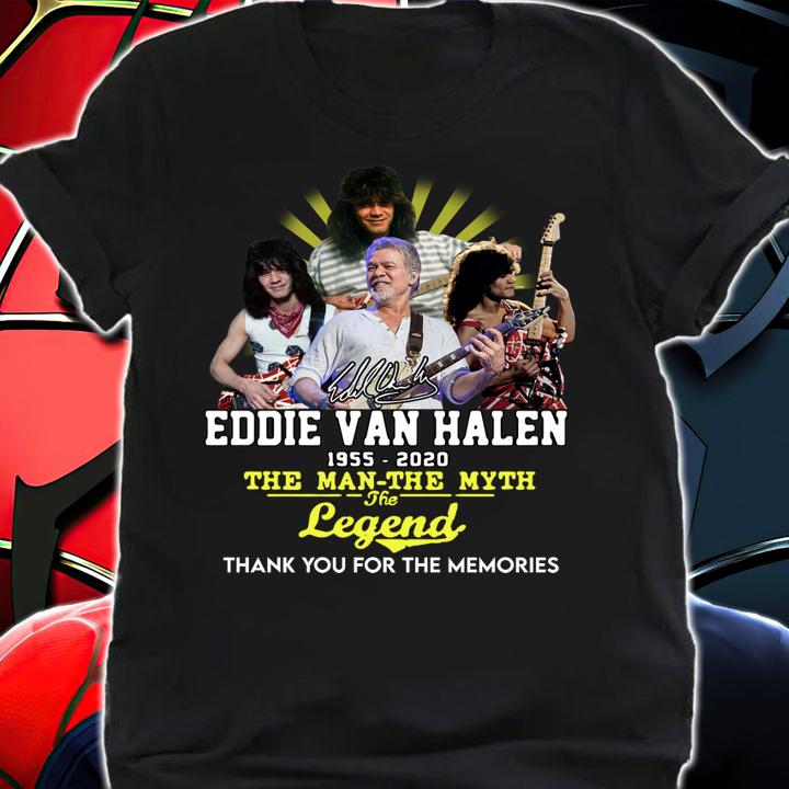 Eddie Van Halen 1955 2020 the man the myth the legend thank you for the memories t-shirt shirt