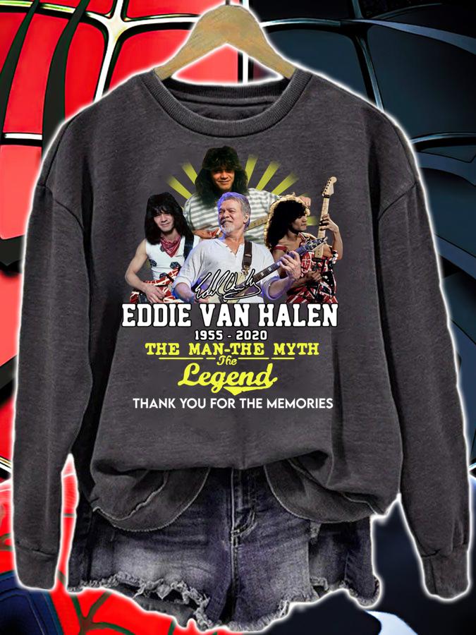 Eddie Van Halen 1955 2020 the man the myth the legend thank you for the memories t-shirt sweatshirt