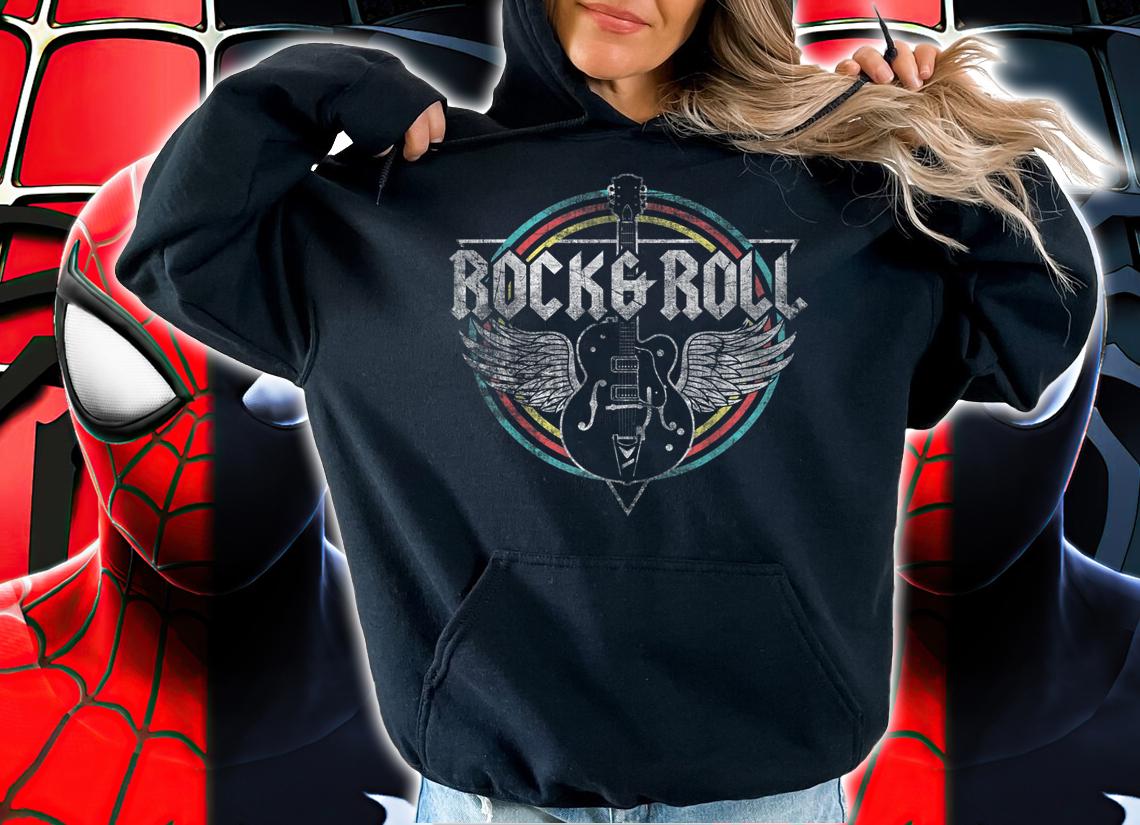 Rock & Roll Guitar Wings Music t-shirt hoodie