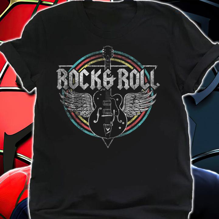 Rock & Roll Guitar Wings Music t-shirt shirt