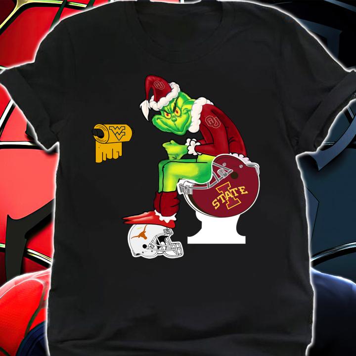 Oklahoma Sooners Grinch Santa Toilet Paper Christmas t-shirt shirt