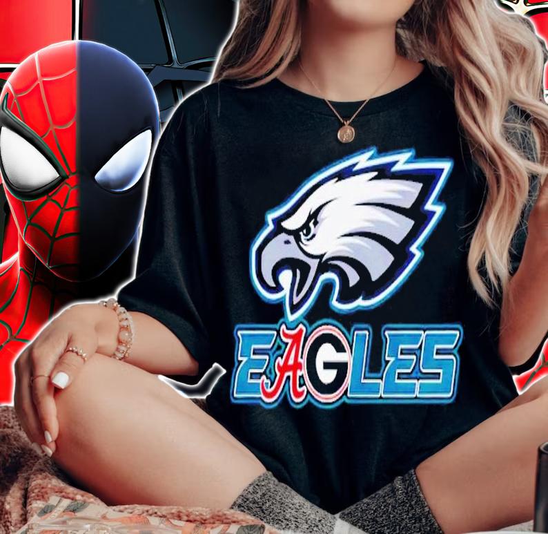 Eagles Philadelphia Eagles and Alabama Crimson Tide and Georgia Bulldogs t-shirt woman shirt