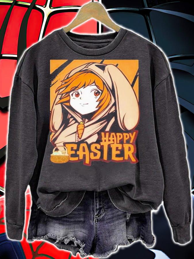 Anime Bunny Happy Easter shirt t-shirt sweatshirt