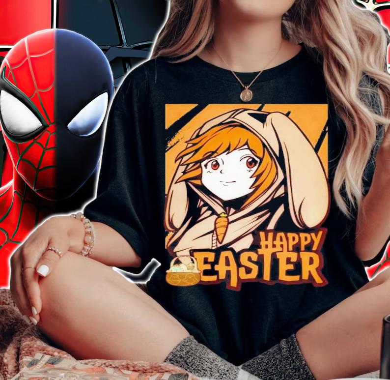 Anime Bunny Happy Easter shirt t-shirt woman shirt