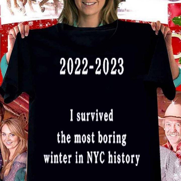 2022-2023 I Survived The Most Boring Winter In NYC History Shirt t-shirt woman shirt
