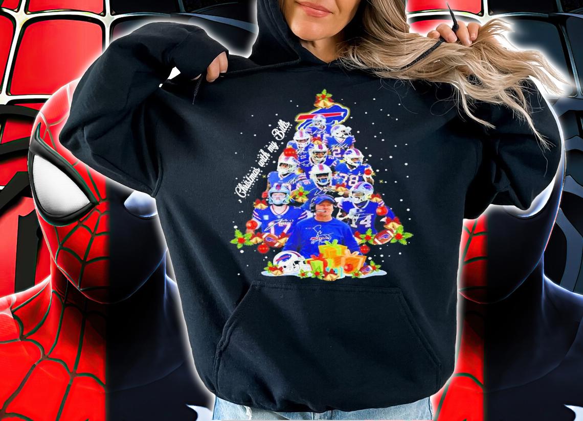 Buffalo Bills Christmas With My Bills Christmas Tree Shirt t-shirt hoodie