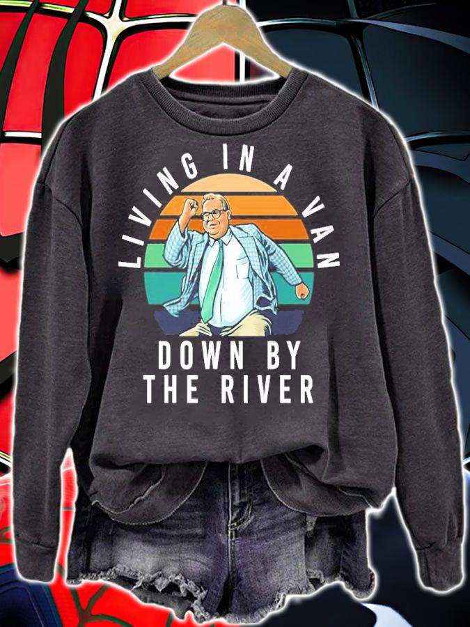 Chris Farley Living In A Van Down By The River Vintage Shirt t-shirt sweatshirt