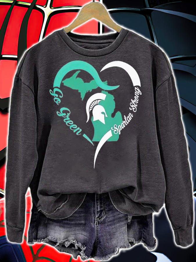 Go green Spartan strong shirt t-shirt sweatshirt