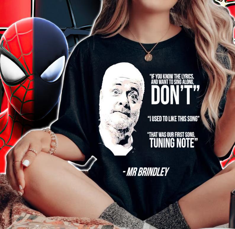 If you know the lyrics and want to sing along don't I used to like this song Mr Brindley shirt t-shirt woman shirt