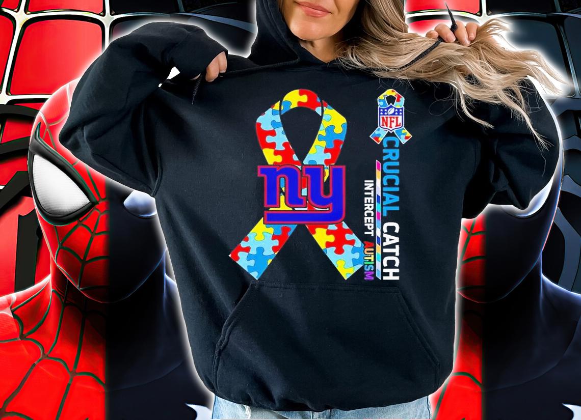 New York Giants NFL Crucial Catch Intercept Autism shirt t-shirt hoodie