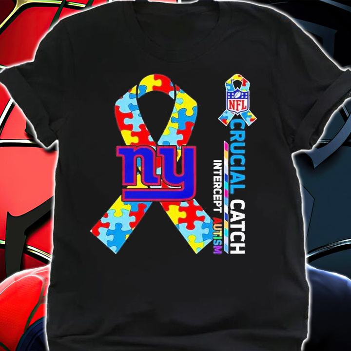 New York Giants NFL Crucial Catch Intercept Autism shirt t-shirt shirt