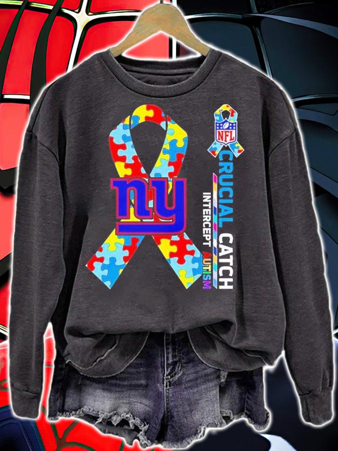 New York Giants NFL Crucial Catch Intercept Autism shirt t-shirt sweatshirt