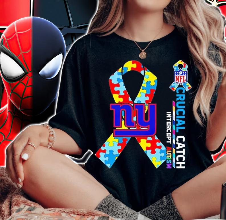 New York Giants NFL Crucial Catch Intercept Autism shirt t-shirt woman shirt