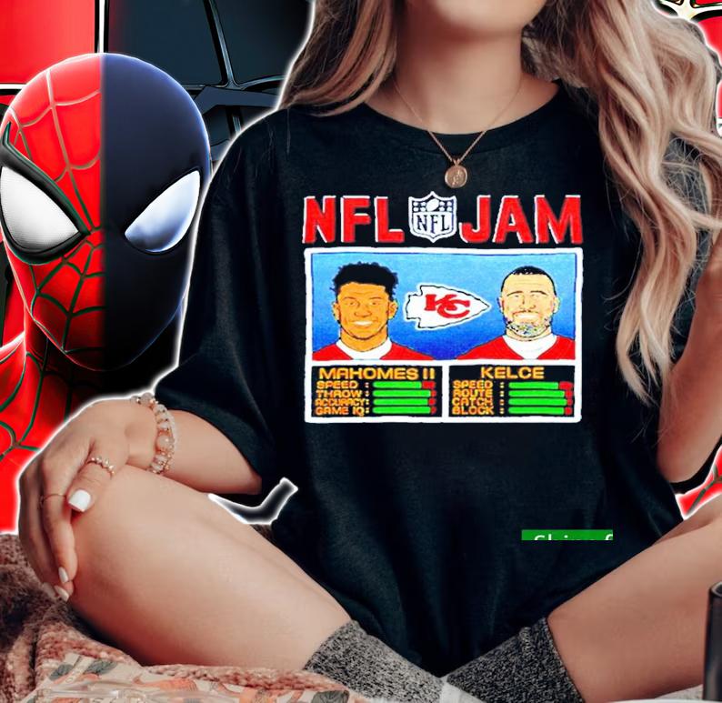 Nice nFL Jam Chiefs Mahomes And Kelce Shirt t-shirt woman shirt