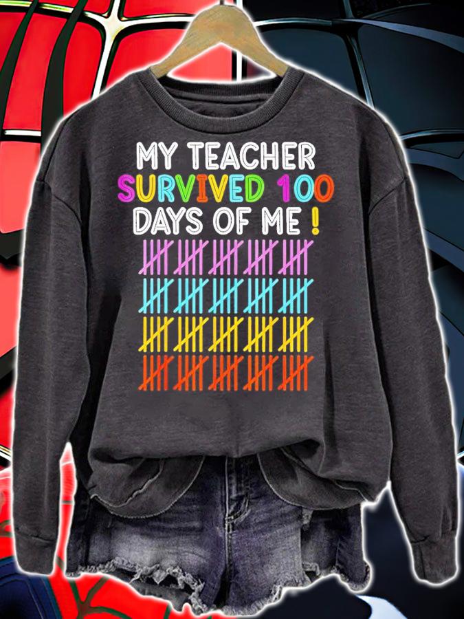 My teacher survived 100 days of me funny shirt t-shirt