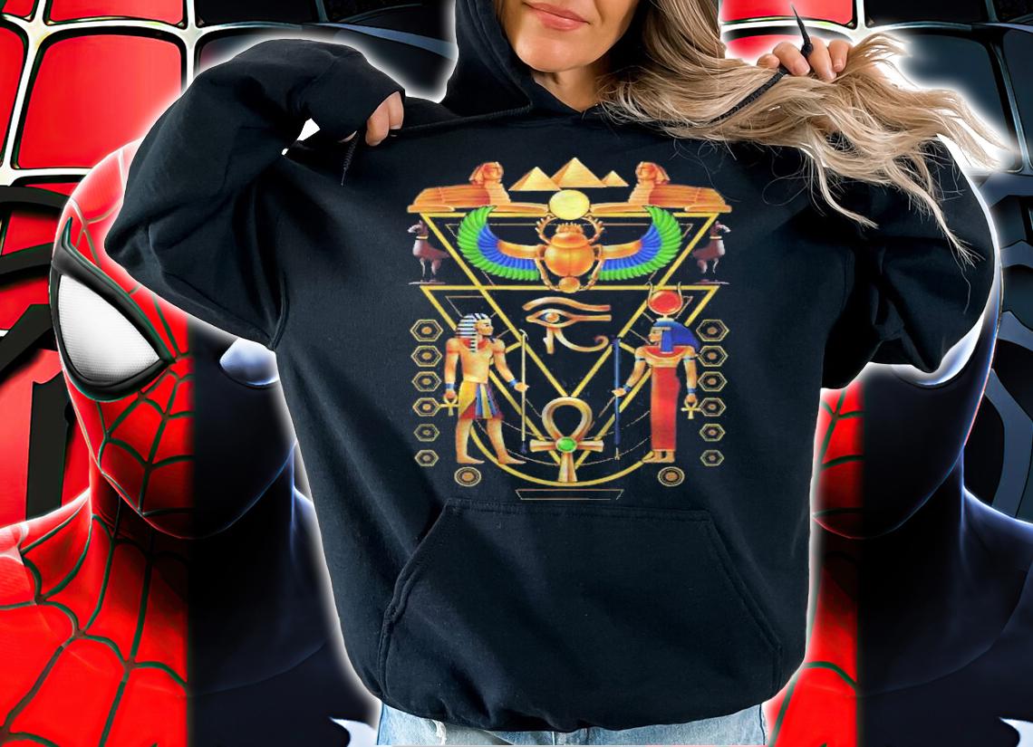 Egyptian Culture Scarab Ankh Horus Eye Hieroglyphs Shirt t-shirt