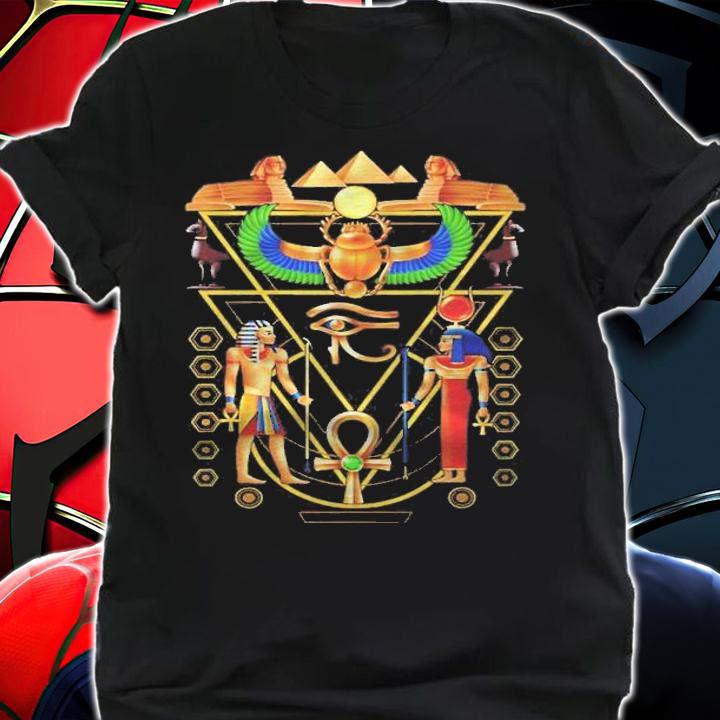 Egyptian Culture Scarab Ankh Horus Eye Hieroglyphs Shirt t-shirt
