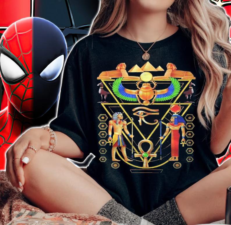 Egyptian Culture Scarab Ankh Horus Eye Hieroglyphs Shirt t-shirt