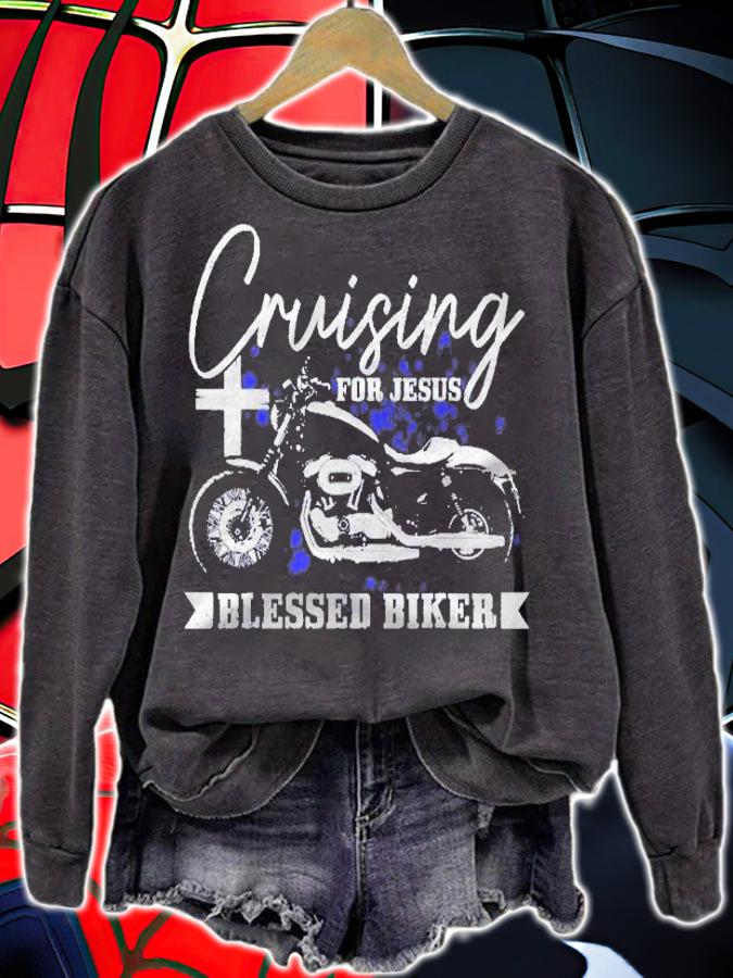 Christian Biker Cruising For Jesus Vintage Motorcycle Shirt t-shirt sweatshirt