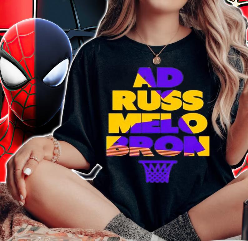 Los Angeles Lakers LeBron Anthony Davis Russell Westbrook's AD Russ Melo Bron Shirt t-shirt