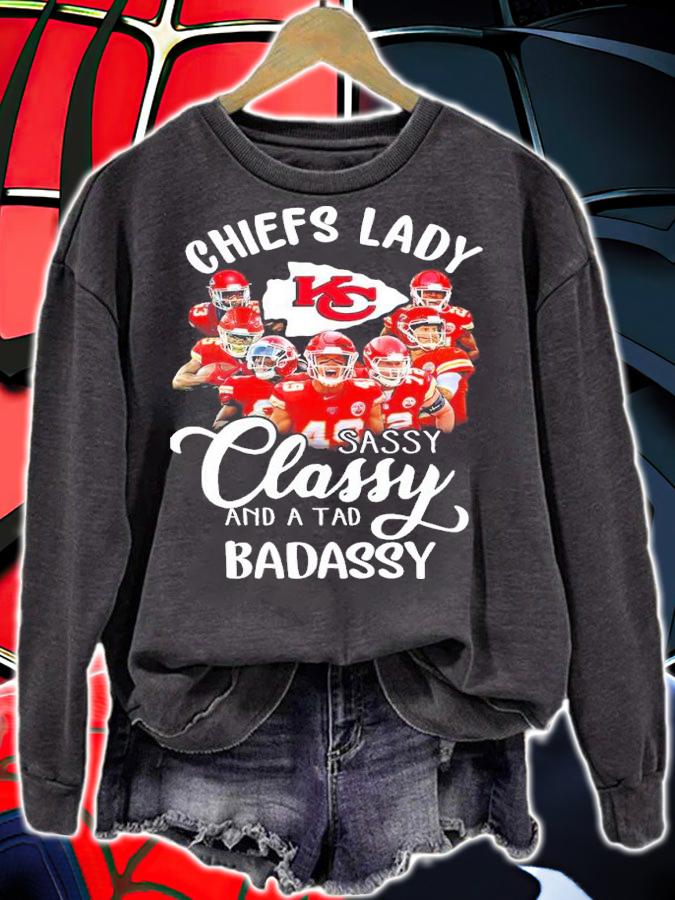 Kansas City Chiefs Lady Sassy Classy And A Tad Badassy Shirt sweatshirt