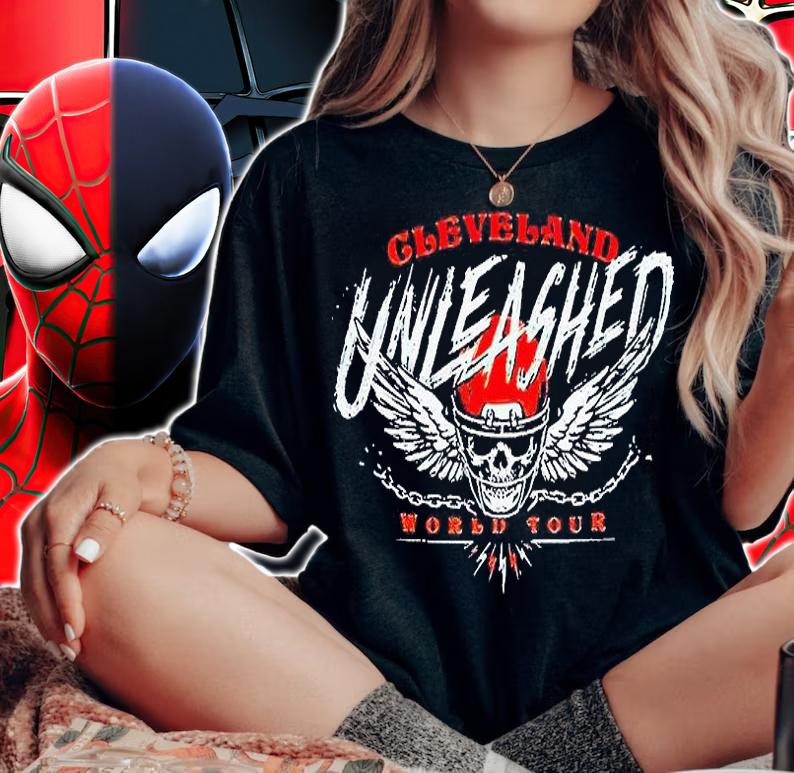 Cleveland unleashed Football world tour T-shirt woman shirt