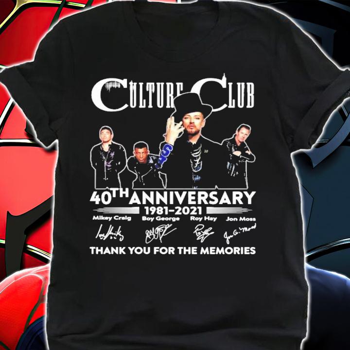 Culture Club 40th anniversary thank you for the memories shirt