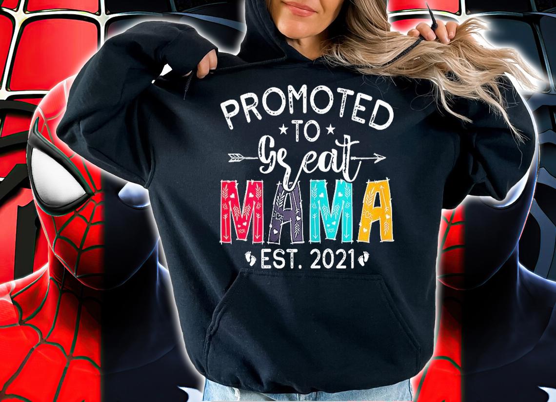 Promoted To Great Mama EST 2021 For First Time Soon To Be T-Shirt
