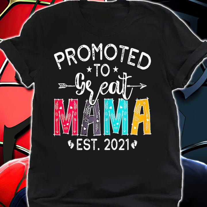 Promoted To Great Mama EST 2021 For First Time Soon To Be T-Shirt
