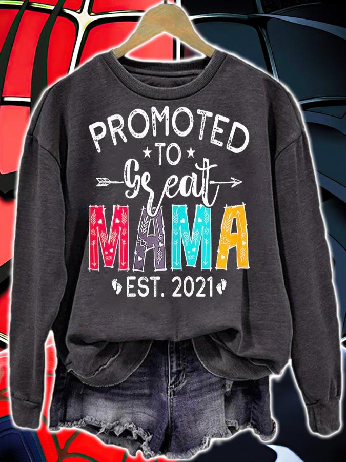 Promoted To Great Mama EST 2021 For First Time Soon To Be T-Shirt