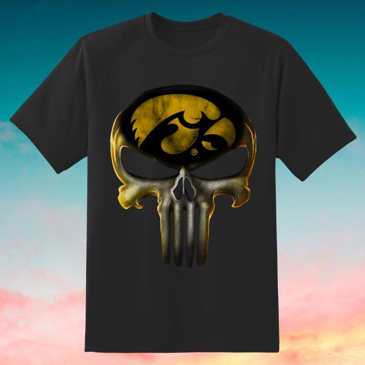 Skull Iowa Hawkeyes The Punisher T-Shirt – Bold Fan Gear You’ll Love
