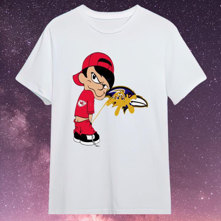 Kansas City Chiefs Calvin Peeing on Ravens Funny T-Shirt – Limited Edition