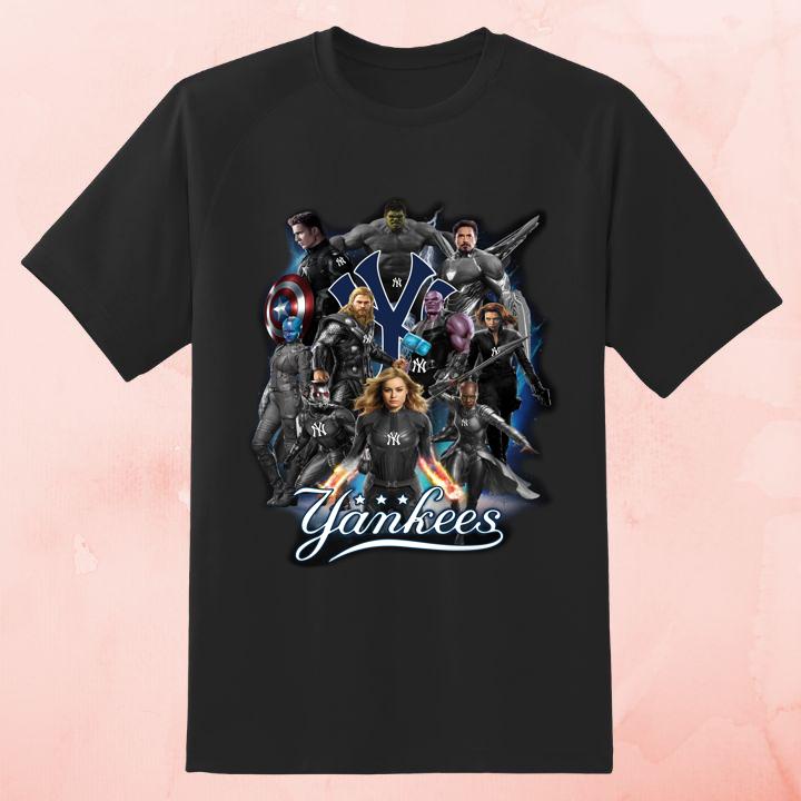 Funny New York Yankees Marvel Avengers Characters T-Shirt