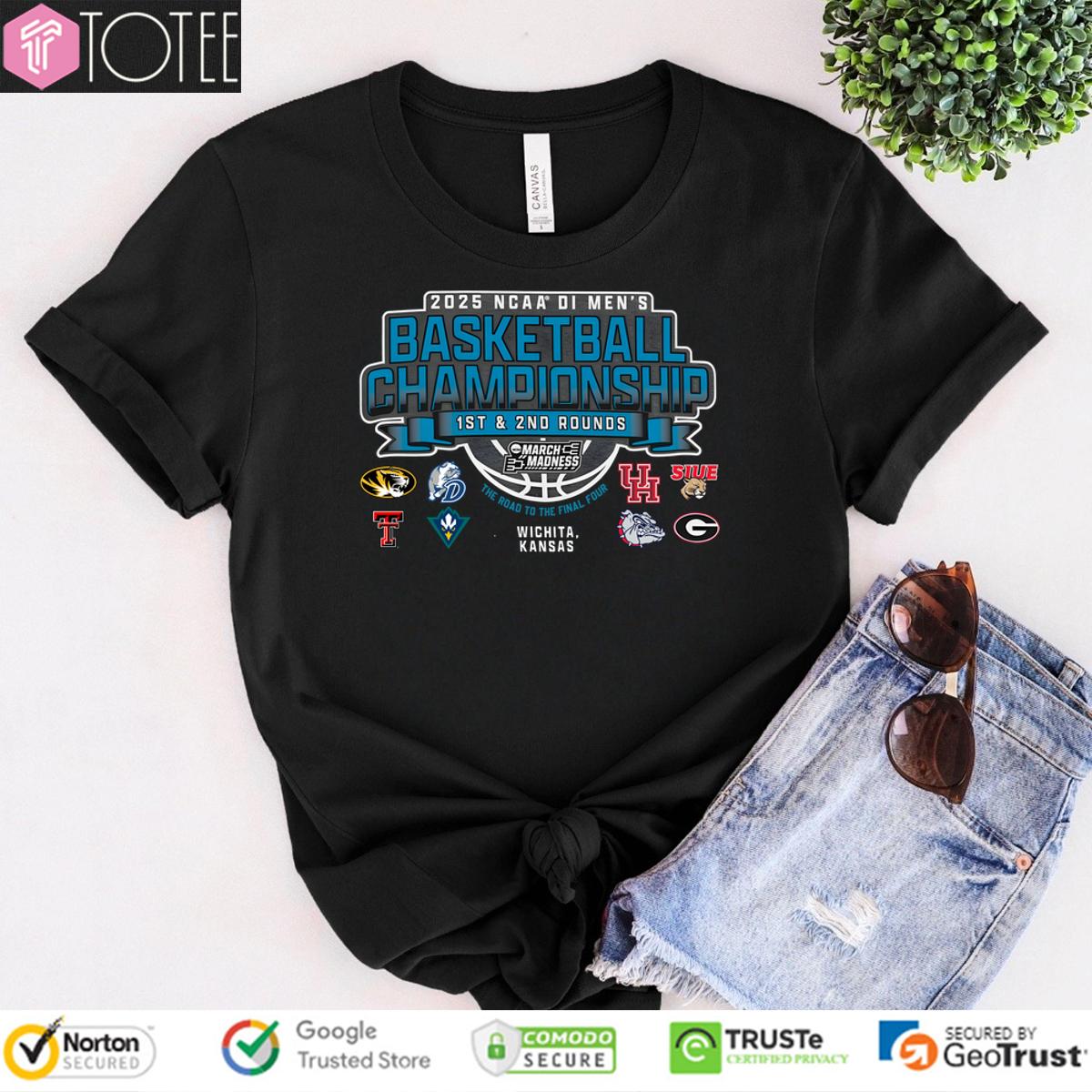 Ncaa Di Mens Basketball Championship 1St And 2Nd Rounds 2025 Wichita Kansas Shirt