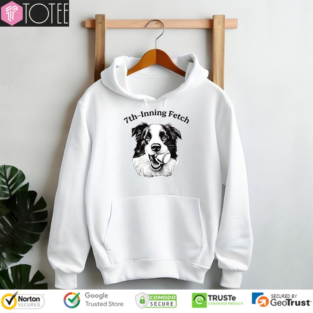7Th-Inning Fetch Collie Dog Baseball hoodie