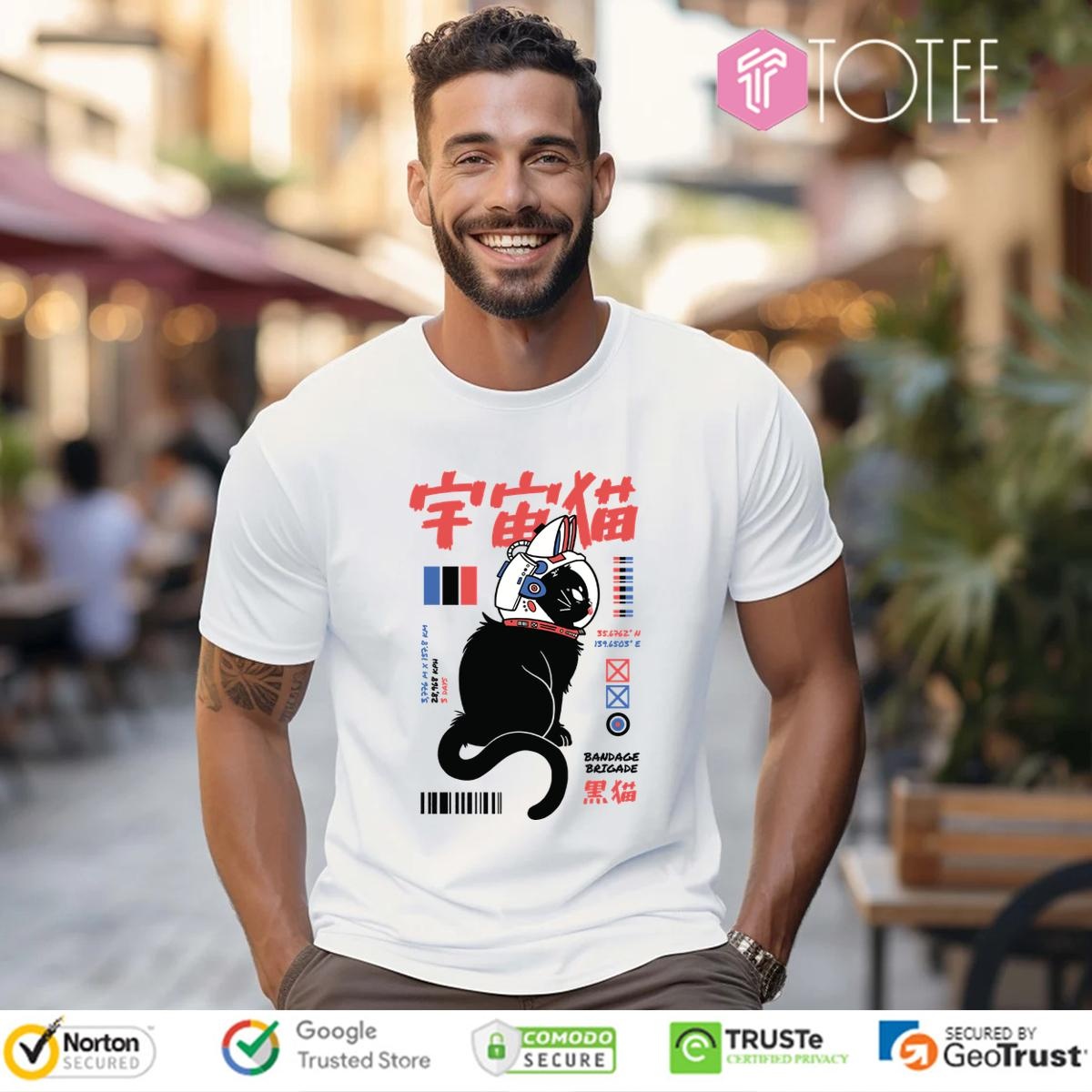 Astro Cat Tie-Dye Bandage Brigade T-shirt