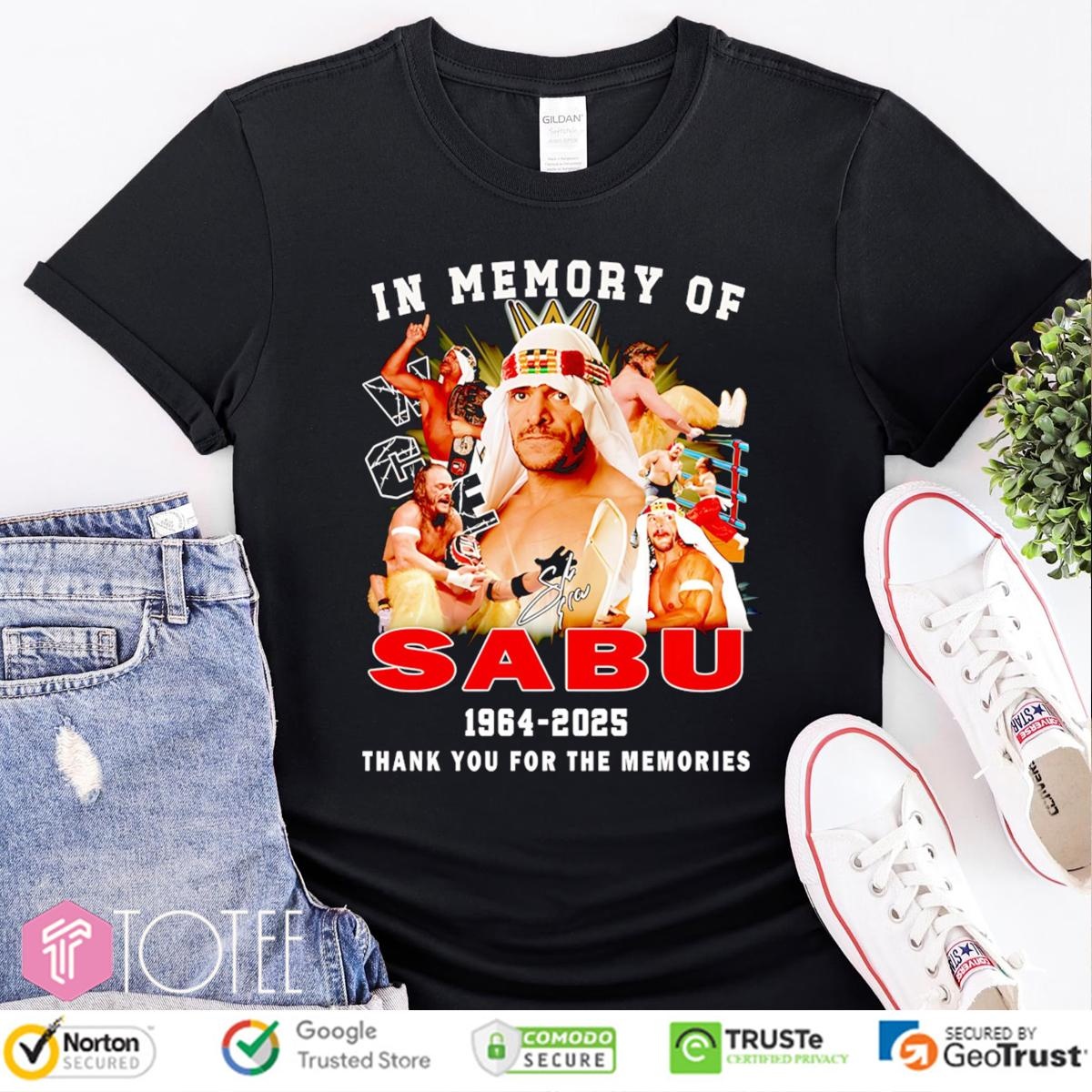 In Memory Of Sabu 1964-2025 Thank You Sabu Wrestling Signature T-shirt
